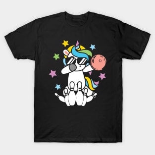 Unicorn Playing Bowling T-Shirt